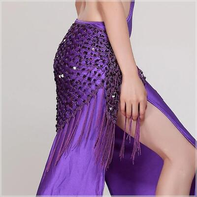#ad Belly Dance Costumes Sequins Belly Dance Hip Scarf for Women Belly Dancing Belts $11.99