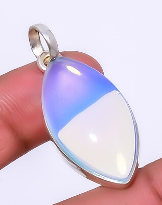 #ad Milky Opal Gemstone Pendant 925 Solid Sterling Silver Jewelry For Women 1.64quot; $15.59