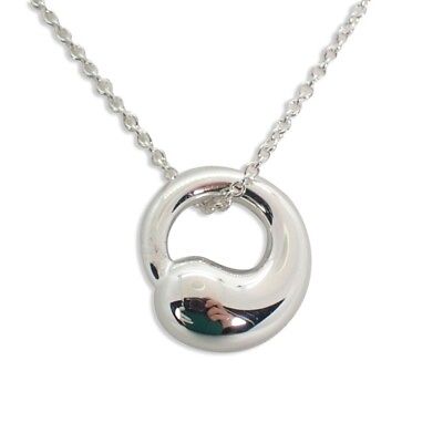 #ad Used TIFFANY Tiffany 925 Eternal Circle Pendant Necklace g234 93 $144.00