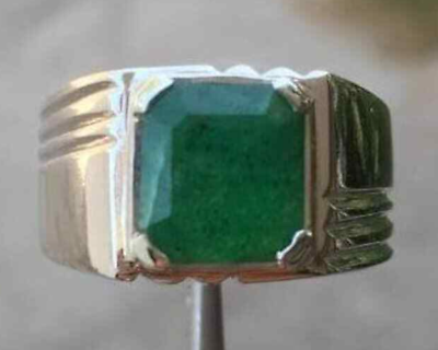 #ad Mens Emerald Ring real emerald gemstone natural zamurad ring swat emerald stone $750.00