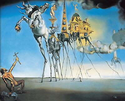 #ad 1946 The Temptation of Saint Anthony by Salvador Dali art painting print $9.89