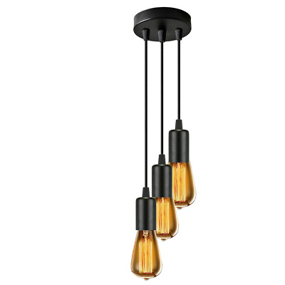 #ad #ad Vintage Pendant Lighting Edison E27 Retro Multiple Ajustable DIY Ceiling Lamp $26.73