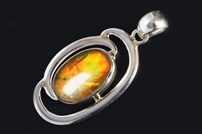 #ad Valentines Day Gift Ammolite Gemstone Pendant 925 Sterling Silver Fine Jewelry $221.00