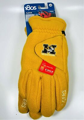 #ad Missouri Tigers Work Style Gloves NFL Adult Warm Cotton Grip S M YellowCake $17.99
