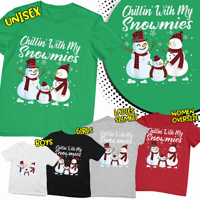 #ad Christmas Santa Snowman Snowflakes Gift Funny Family Christmas T Shirt #MC220 GBP 7.59