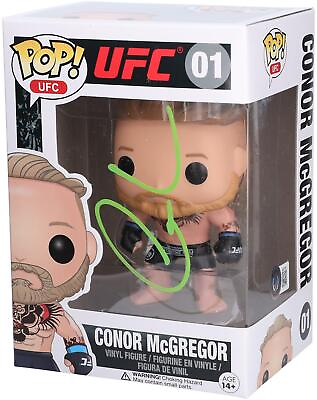 #ad Conor McGregor UFC Signed #01 Funko Pop Figurine Signed in Light Green Ink BAS $299.99