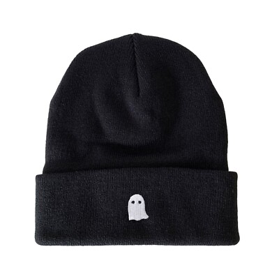 #ad Ghost Halloween Embroidered Beanie Halloween Winter Hat $12.98