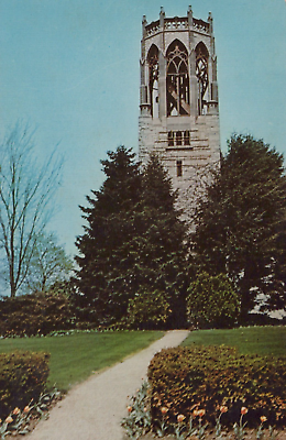 #ad Davenport Memorial Park Cemetery Tower of Memories Iowa Vintage Chrome Post Card $9.75
