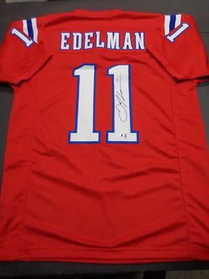 #ad Julian Edelman New England Patriots Autographed Custom Football Jersey GA coa $240.00