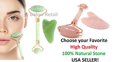 #ad Top Quality Roller Face Massager Facial SPA Jade Healing or Gua Sha Tool Choose $9.99