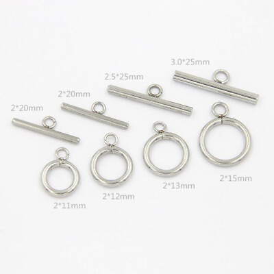 #ad 20 Sets Stainless Steel OT Clasp Toggle For Bracelets Making Diy Necklace Making $7.90