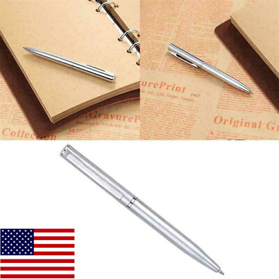 #ad Stainless Steel Ballpoint Pen Office Student Ball Point Writing Pens Stationery $1.70