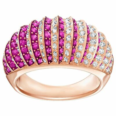#ad NIB $169 Swarovski Luxury Dome Ring Pink Rose Gold Plated Size 52 55 58 60 $79.00