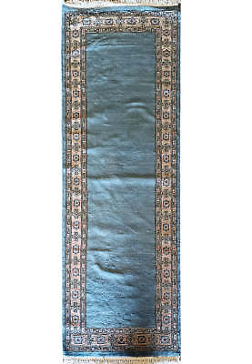 #ad 2#x27; x 6#x27; Runner Wool Handmade Plain Slate Blue Modern Transitional #F 5862 $219.50