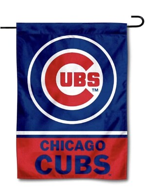 #ad MLB Chicago Cubs Garden Flag Double Sided Cubs Premium Yard Flag. $9.99