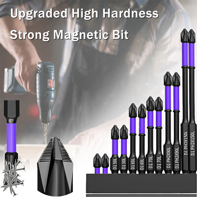 #ad 6X Upgraded D1 Anti Slip And Shock Proof Bits With Phillips Screwdriver Bits NEW $9.99