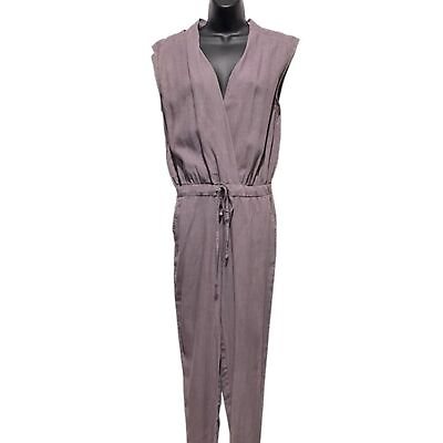 #ad Anthropologie Cloth amp; Stone Mignon Wrap Front Dusty Lavender Jumpsuit Size XS $28.97