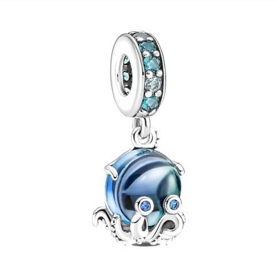 #ad 925 Sterling Ocean Octopus Beads Fit 925 Bracelets DIY Jewelry AU $19.99