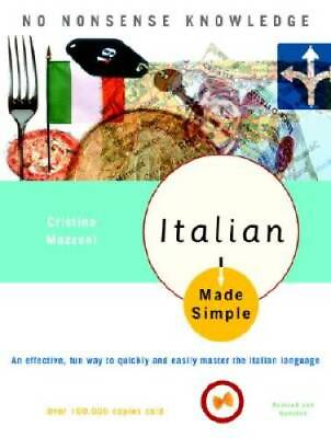 #ad Italian Made Simple: Revised and Updated Paperback By Mazzoni Cristina GOOD $4.57