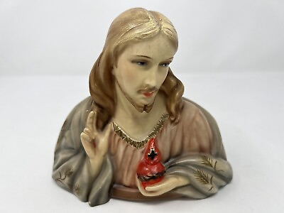 #ad RARE VINTAGE SAREM Jesus Terracotta Figurine Statue ITALY $85.95