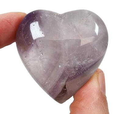 #ad Amethyst Heart Polished Crystal from Brazil 50.6 grams $9.99