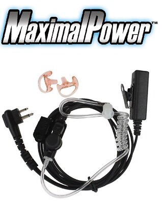 #ad MaximalPower Headset Earpiece PTT Mic 2 pin1 PAIR EARMOLD for MOTOROLA Radio $22.49