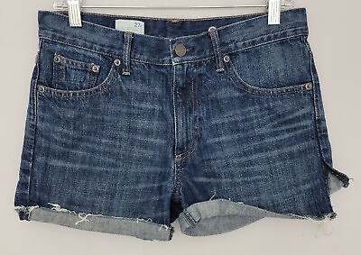 #ad GAP 1969 SEXY BOYFRIEND Shorts Women#x27;s Size 27r Blue Distressed 29x2 *READ* $12.88