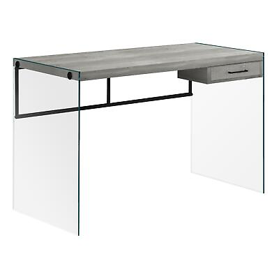 #ad Monarch Contemporary Laminate Computer Desk With Grey And Clear Finish I 7445 $267.86