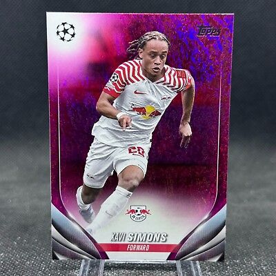 #ad Xavi Simons 2023 24 Topps UEFA Club Competitions Pink Sparkle #24 $3.00