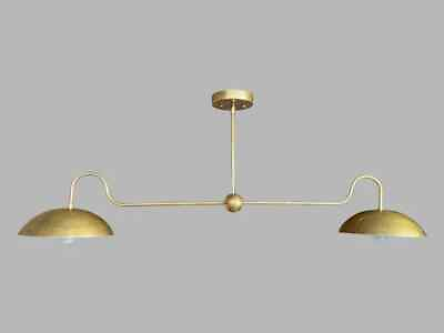 #ad 2 Arm Pendant light Mid Century Modern Brass Sputnik Chandelier Beautiful Ligh $438.56