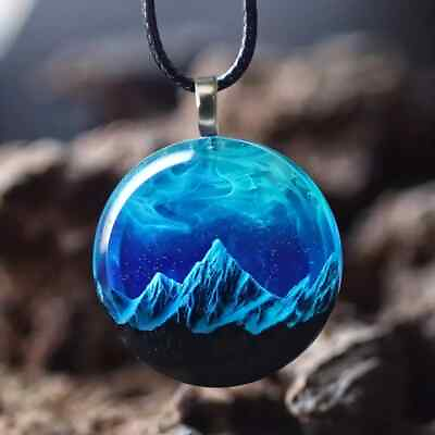 #ad Fashion natural scenery landscape sky blue handmade pendant necklace Men Women $12.75