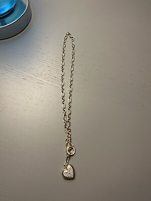 #ad Gold Heart Locket Necklace. $10.00
