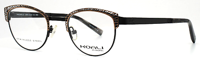 #ad MOREL KOALI 20001K DN03 Gold Black Womens Petite Round Eyeglasses 45 20 135 $37.99