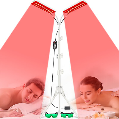 #ad IR Red Light Therapy Device Face Full Body Lamps Body Pain Relief Dual Stand $76.99