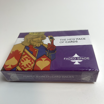 #ad Faded Spade Playing Cards Two Deck Set Purple amp; Green Card Backs Poker 3.0 $33.99