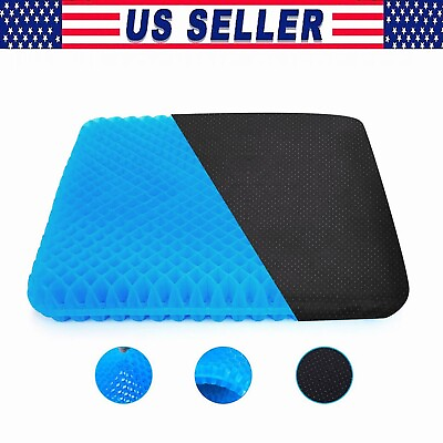 #ad New Gel Seat Cushion for Long Sitting Car Seat Cushion and Office Chair Cushion $16.99