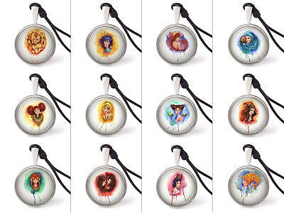 #ad Zodiac Astrology 2 Necklace Pendants Pewter Silver Jewelry Jewelry JNP $9.99