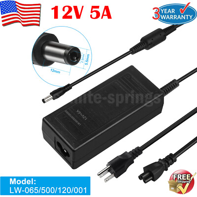 #ad 12V 5A 5 Amp 60W AC DC Power Supply Adapter Transformer 5050 3528 LED Strip CCTV $9.99