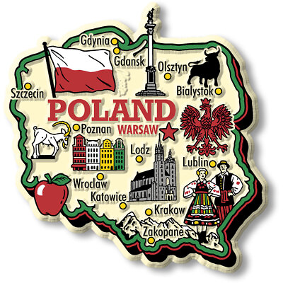 #ad Poland Jumbo Country Magnet by Classic Magnets $8.99