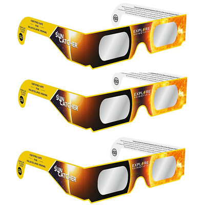#ad Explore Scientific Solar Eclipse 2024 Viewing Safety Glasses 3 Pack $9.99