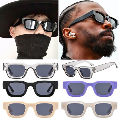 Mens Classic Retro Hip Hop Sunglasses Fashion Thick Frame Black Shades Glasses C $5.38