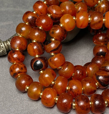 #ad Rare Tibet Old Dzi Collection Old agate Buddha beads Pendant $89.99