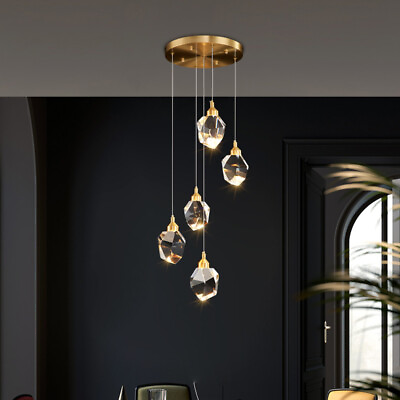 #ad Crystal Dining Room Pendant Lights Bedroom Pendant Light Lobby Ceiling Lights AU $554.51