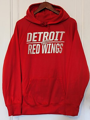 #ad Men#x27;s Fanatics Detroit Red Wings Hoodie Hockey Sweatshirt NHL Size Small $21.24