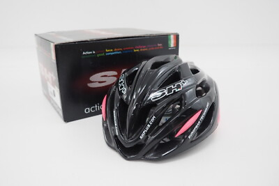 #ad New SH Shabli Road Cycling Helmet Black Pink One Size 55 60cm $29.99
