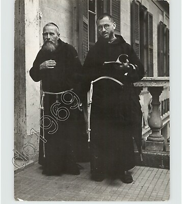 #ad MONKS @ CAFUCINE CHURCH in Rome ITALY VTG Press Photo Jeed PIX $35.00
