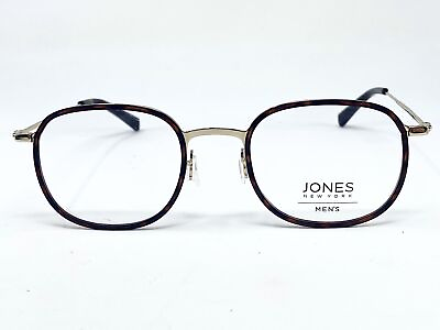 #ad New JONES J360 Matte Brown Tortoise Gold Round Mens Eyeglasses Frame 49 21 145 $40.00