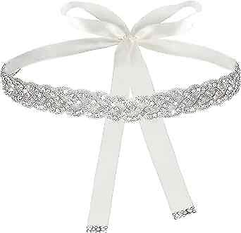 #ad Handcrafted Bridal Rhinestone Wedding Waist Belt for Women Bling White $17.36