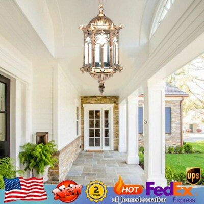 #ad #ad Outdoor Pendant Light Porch Hanging Light Lantern Exterior Ceiling Lamp Fixture $33.92