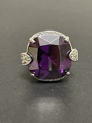 #ad Beautiful Purple Amethyst Ring in 925 Sterling Silver $100.00
